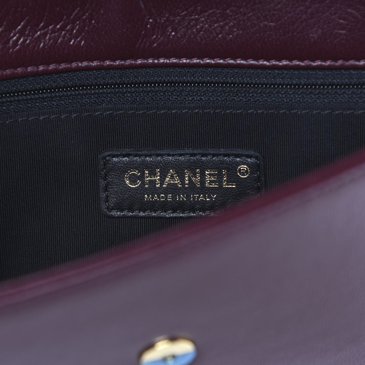 Sheepskin Quilted Vintage Mademoiselle Flap Dark Red