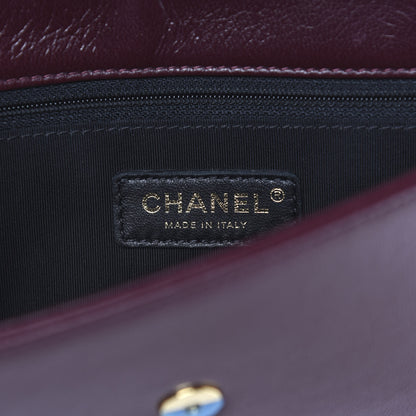 Chanel Sheepskin Quilted Vintage Mademoiselle Flap Dark Red 6 of 14