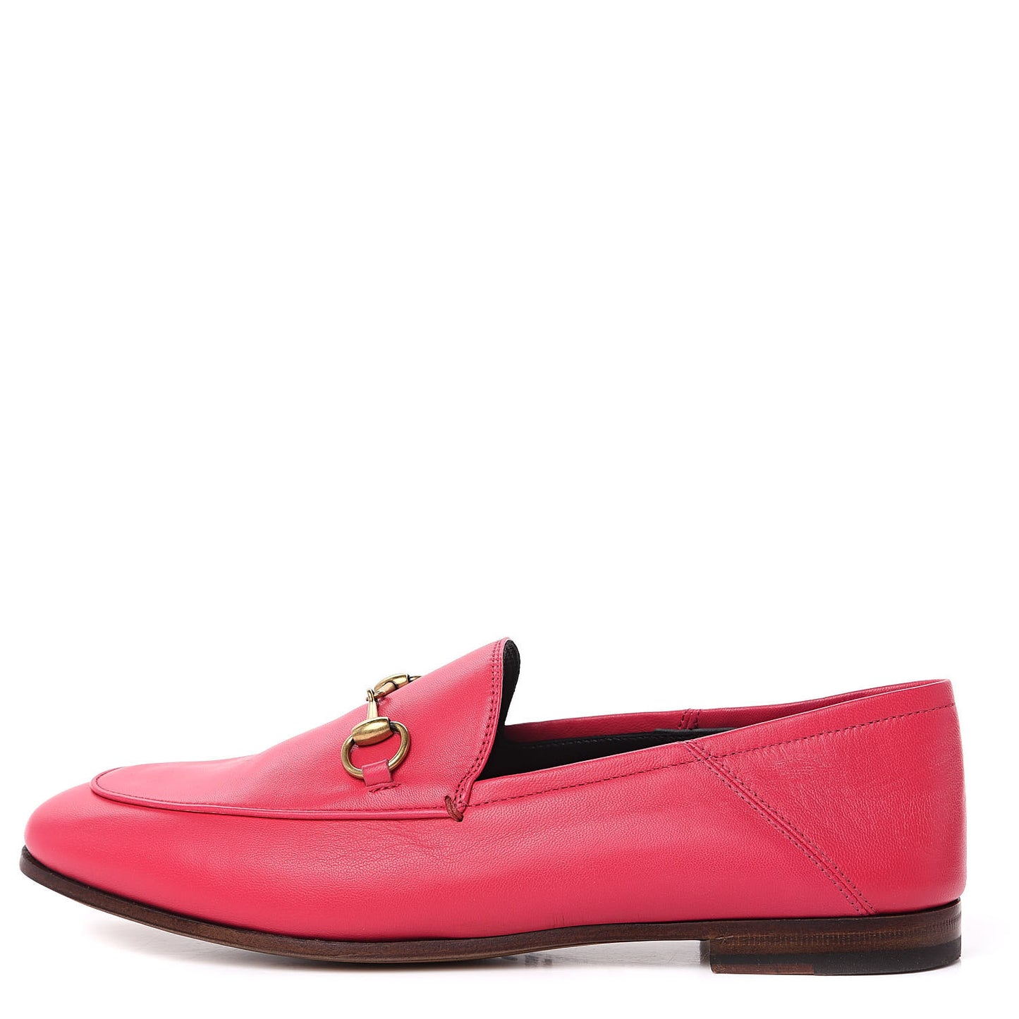 Lambskin Womens Brixton Horsebit Loafers 37.5 Hot Pink