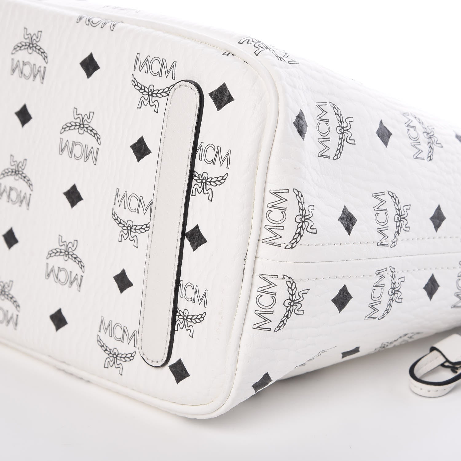 MCM Visetos Medium Liz Reversible Shopper Tote White 13 of 15