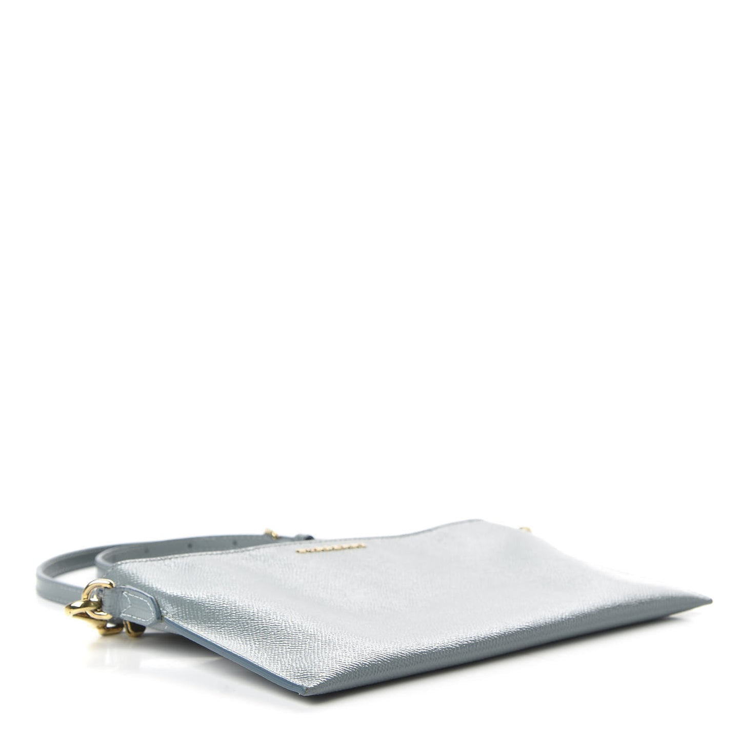 Patent Peyton Crossbody Clutch Bag Celadon Blue