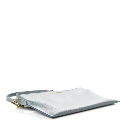 Burberry Patent Peyton Crossbody Clutch Bag Celadon Blue 4 of 12