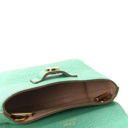 Chloe Calfskin Mini Clare Shoulder Bag Green Turquoise 5 of 9