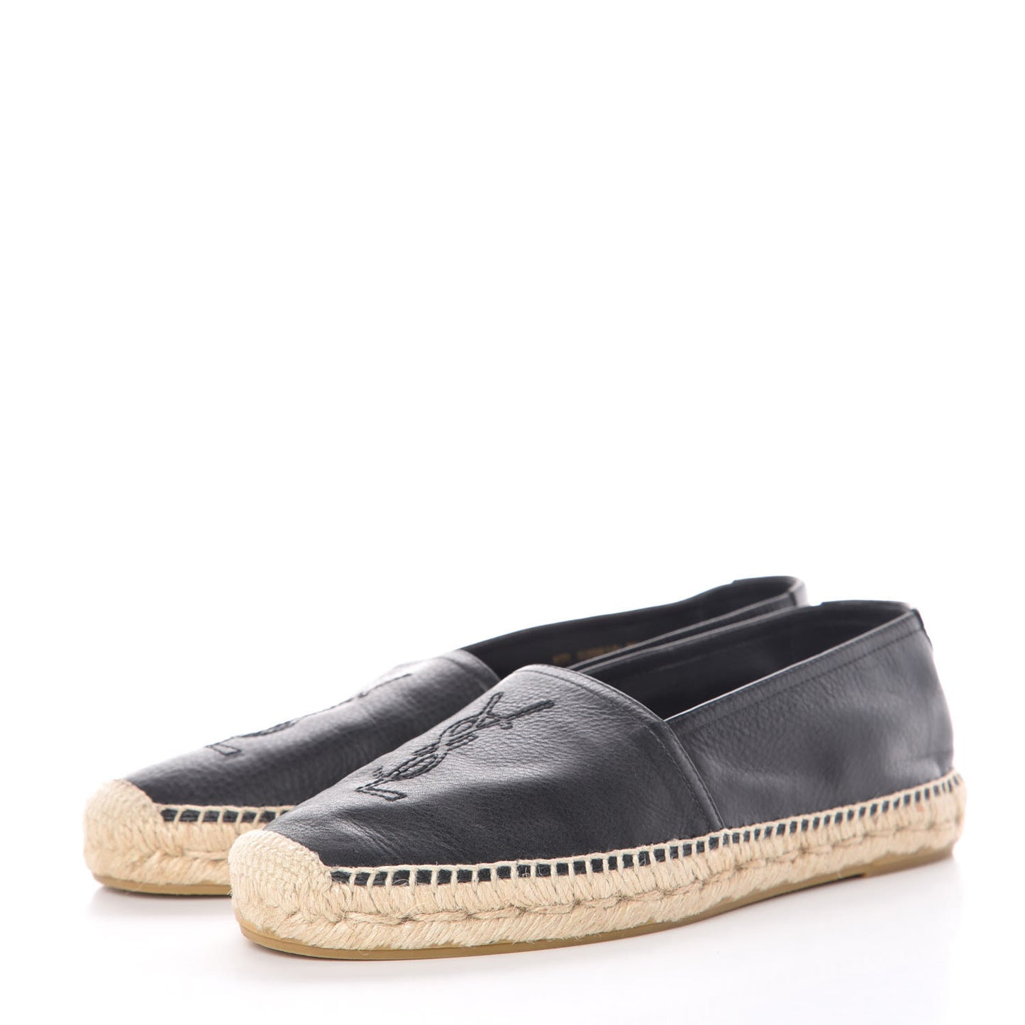 Calfskin Monogram Espadrilles 39 Black