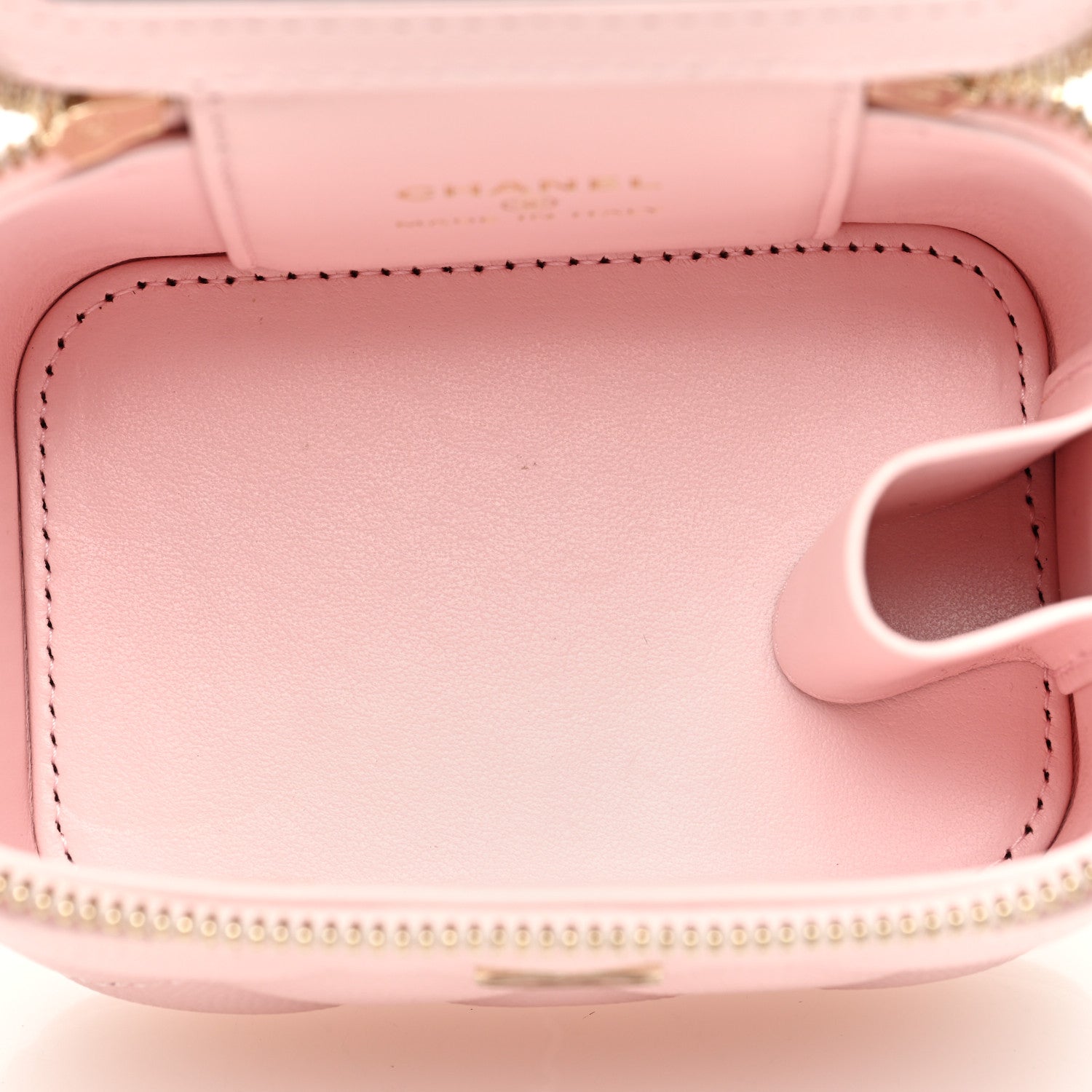 Chanel Caviar Quilted Mini Vanity Case With Chain Pink 5 of 11