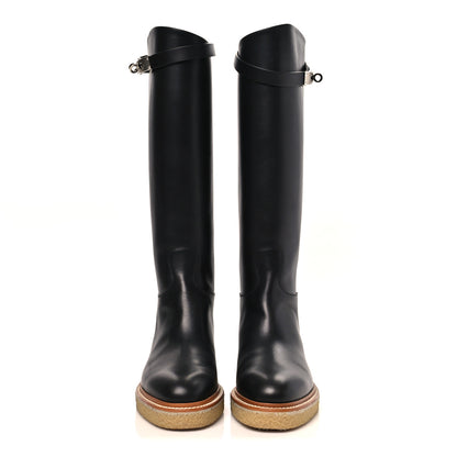 Hermes Calfskin Honey Boots 36 Black 2 of 10