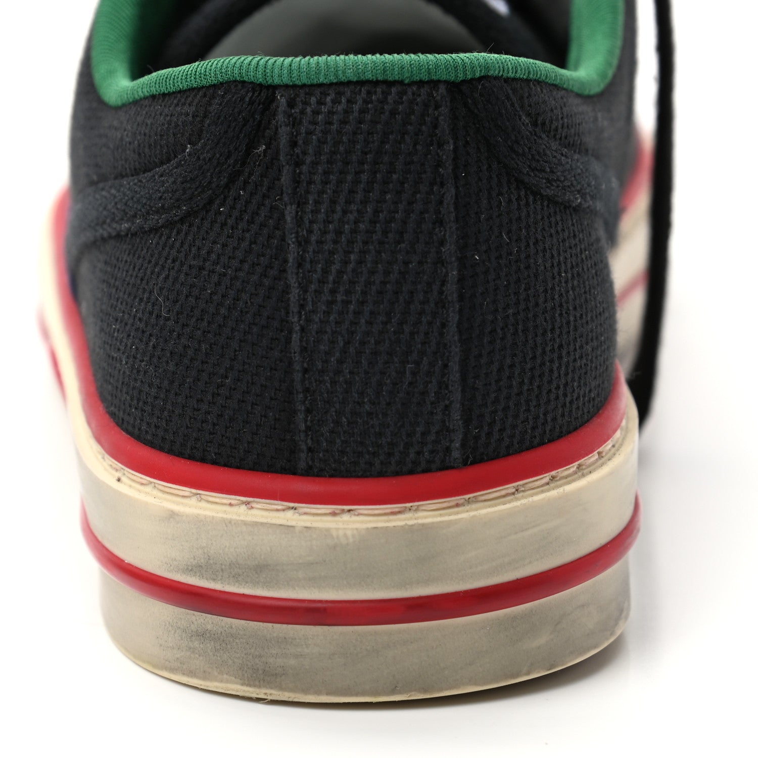 Gucci Canvas Web Womens 1977 Tennis Sneakers 37.5 Black 8 of 9