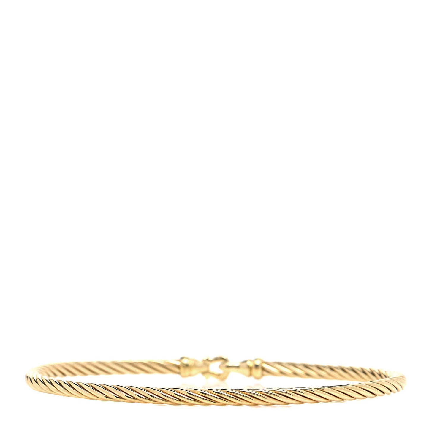 18K Yellow Gold 3mm Cable Buckle Bracelet