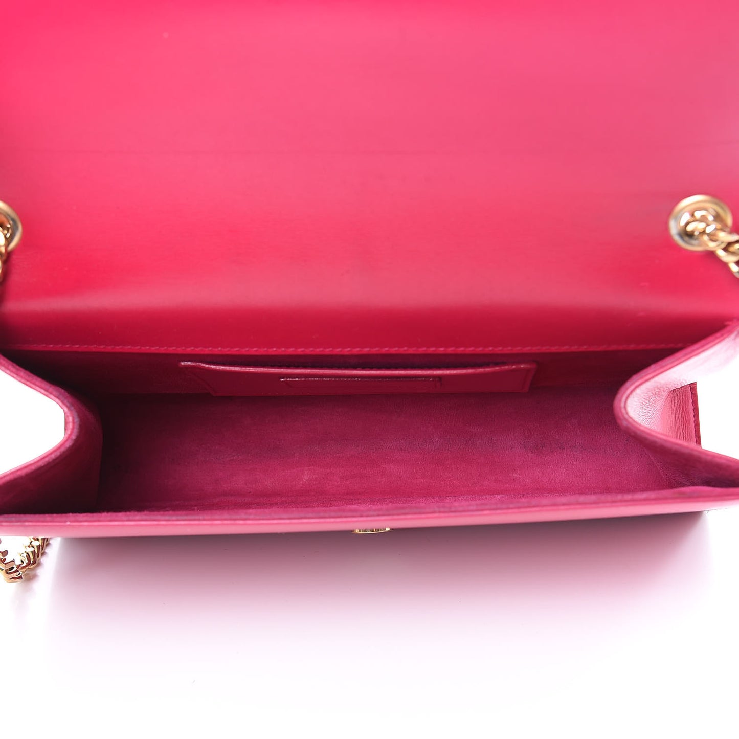 Smooth Calfskin Medium Classic Monogram Kate Tassel Satchel Fuchsia