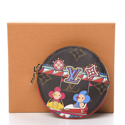 Louis Vuitton Monogram Vivienne Bumper Car Xmas Round Coin Purse Coquelicot 8 of 8