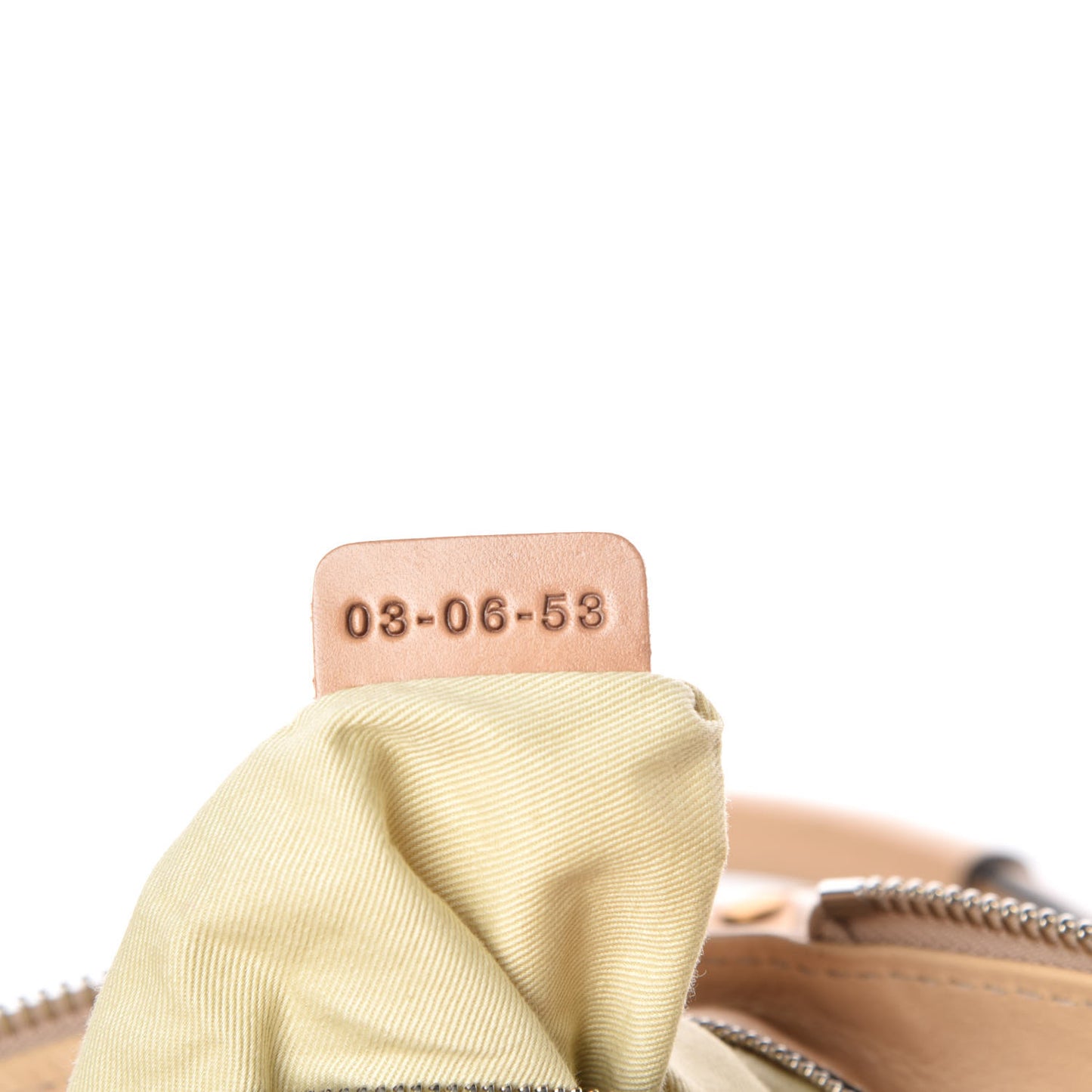 Leather Paddington Front Pocket Tote Beige