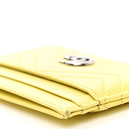 Gucci Calfskin Matelasse GG Marmont Card Holder Banana 10 of 10