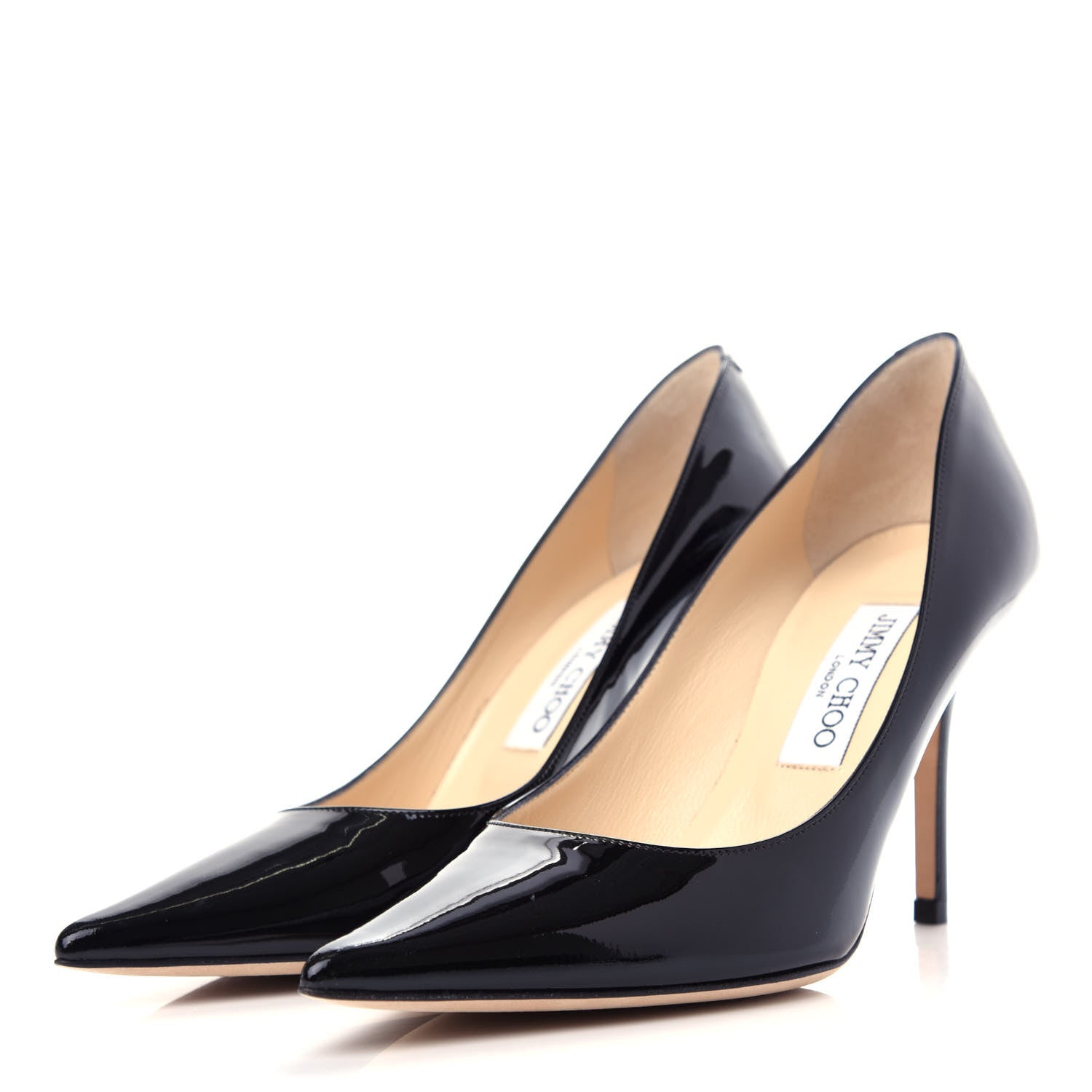 Jimmy Choo Patent Agnes 85 Pumps 38 Black 3 of 10