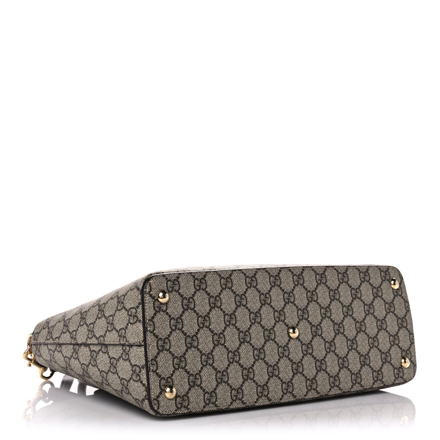 GG Supreme Monogram Small Zip Top Tote Beige Tuscany