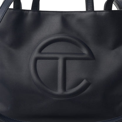 Telfar Vegan Leather Medium Shopping Bag Navy 7 of 9
