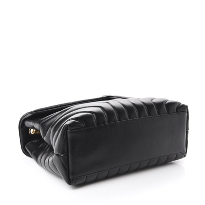 Saint Laurent Calfskin Y Quilted Monogram Medium Loulou Chain Satchel Black 4 of 11