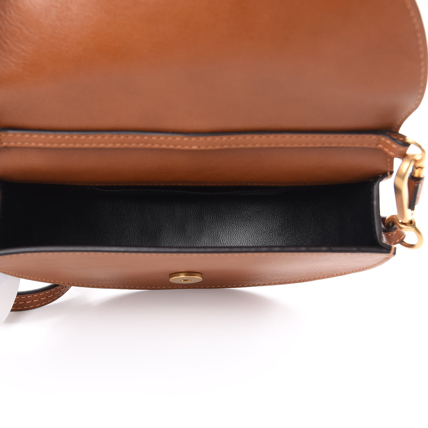 Chloe Calfskin Small Nile Bracelet Minaudiere Bag Caramel 5 of 8