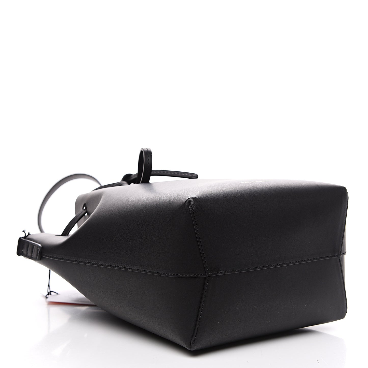 Vegetable Tanned Calfskin Mini Bucket Bag Black Ballerina