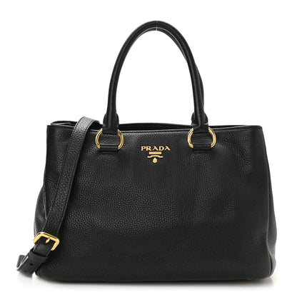 Prada Vitello Daino Shopping Tote Black 1 of 9