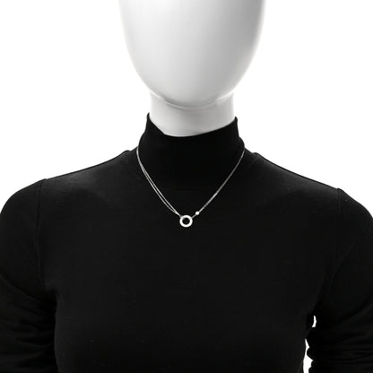 Cartier 18K White Gold 2 Diamond LOVE Necklace 2 of 5