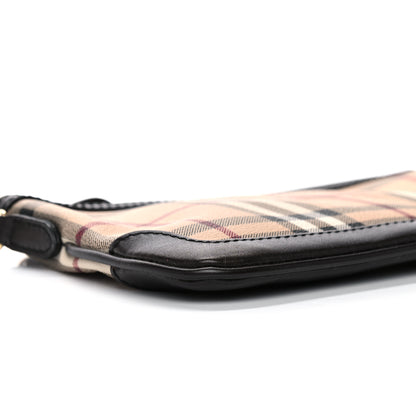 Burberry Haymarket Check Small Peyton Crossbody Clutch Bag Chocolate 8 of 11
