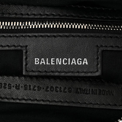 Balenciaga Washed Frayed Denim Crystal Small Le Cagole Shoulder Bag Blue 6 of 12