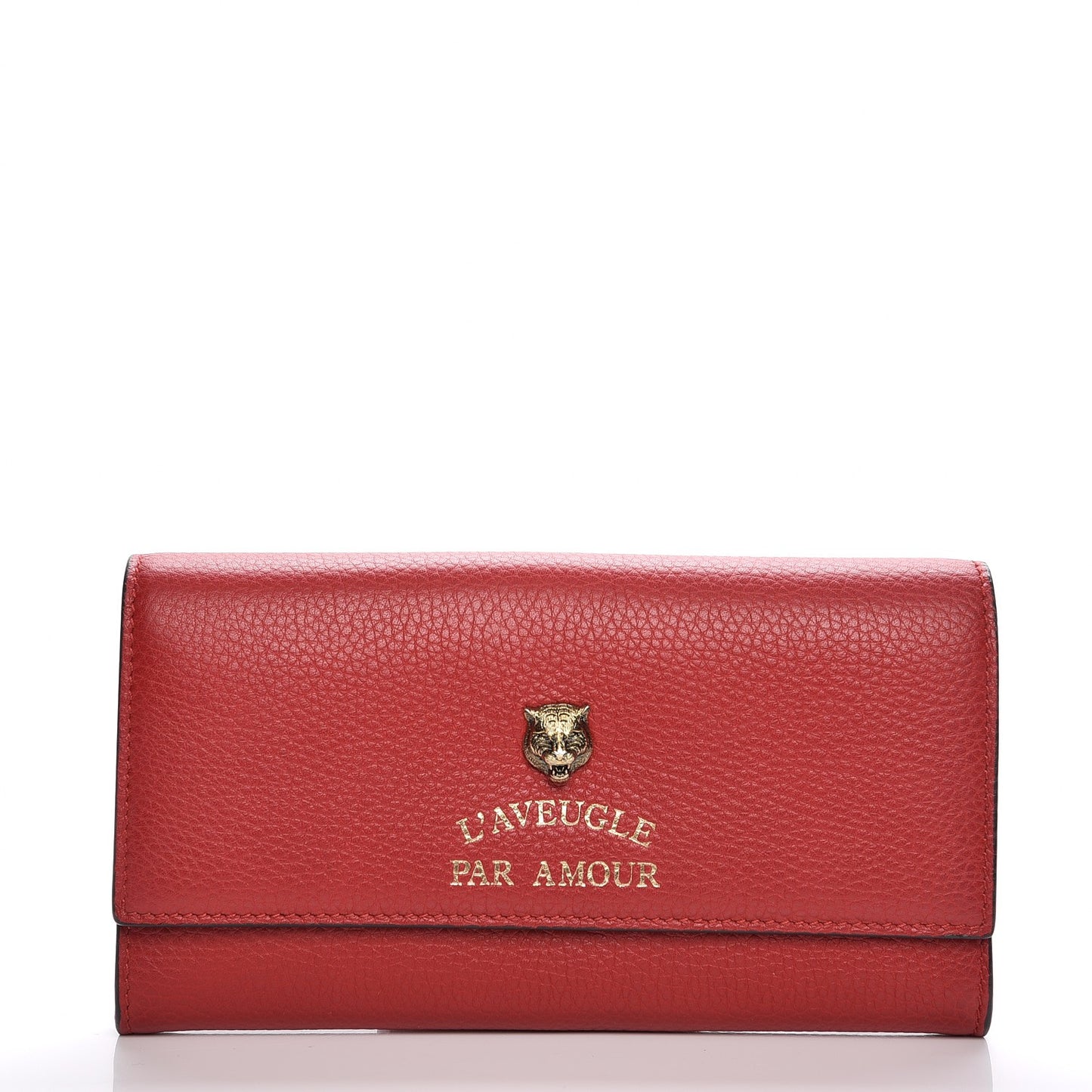 Calfskin Animalier Continental Wallet Red