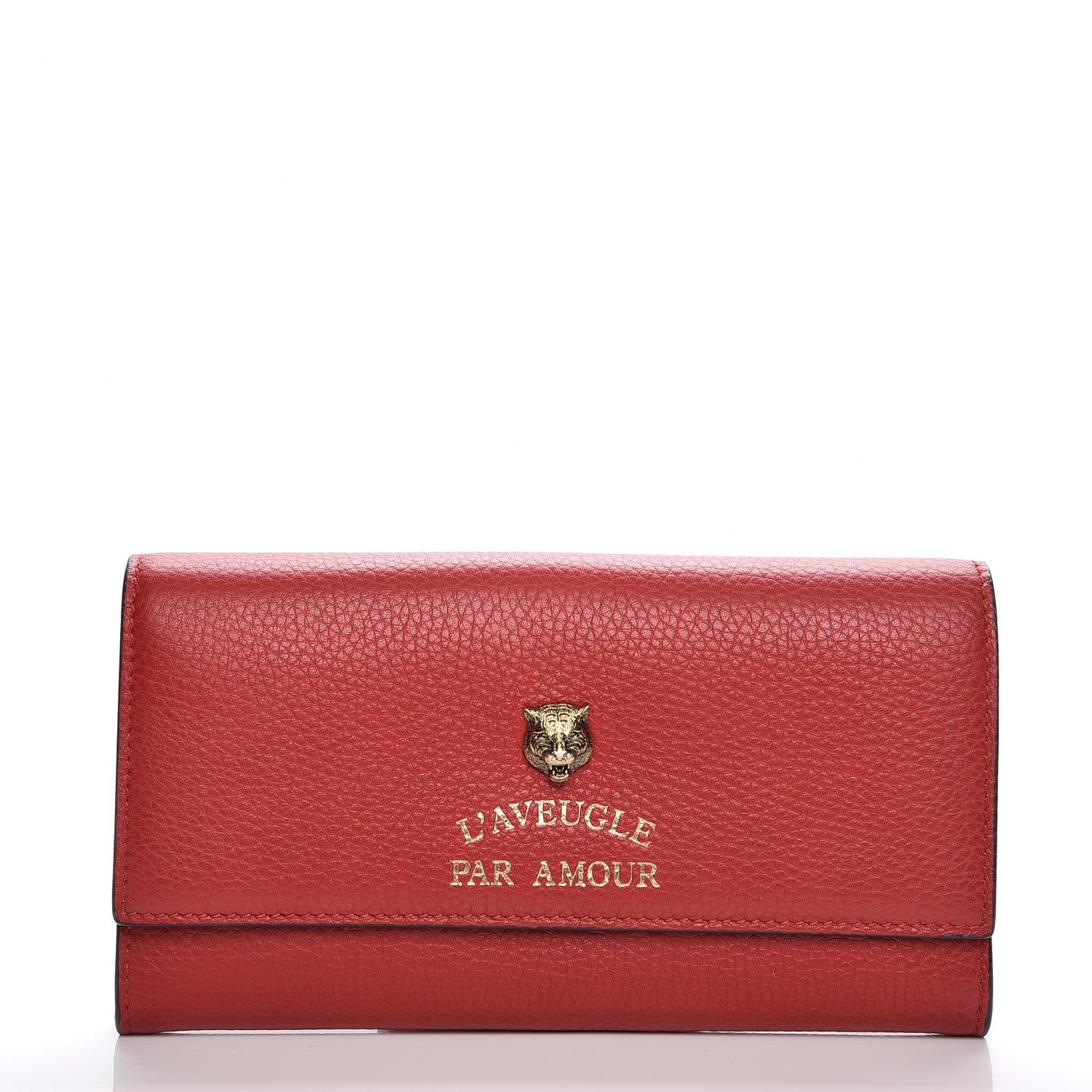 Gucci Calfskin Animalier Continental Wallet Red 1 of 7