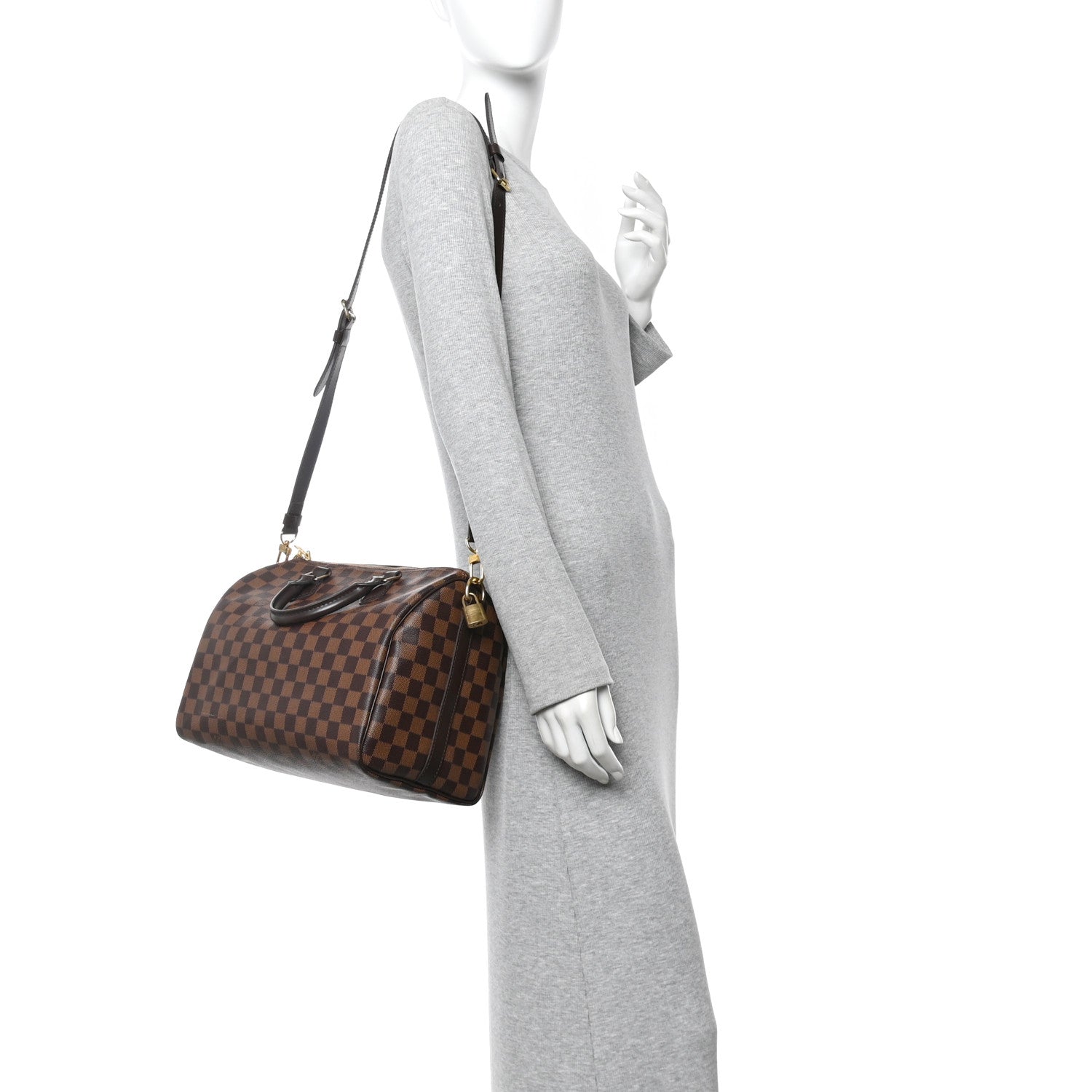 Louis Vuitton Damier Ebene Speedy Bandouliere 30 2 of 10