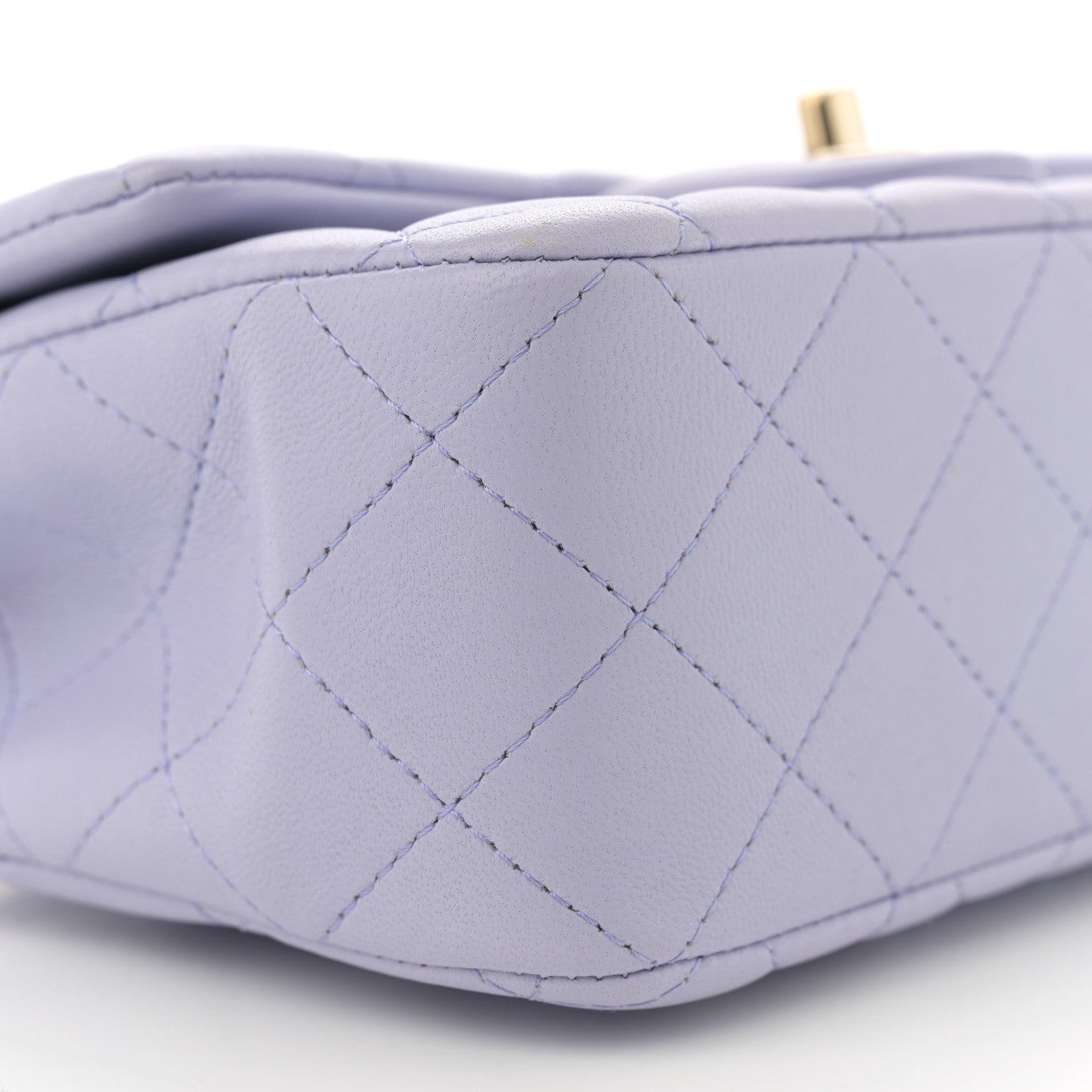 Chanel Lambskin Quilted Mini Top Handle Rectangular Flap Light Purple 9 of 11