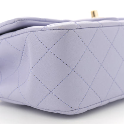 Chanel Lambskin Quilted Mini Top Handle Rectangular Flap Light Purple 9 of 11