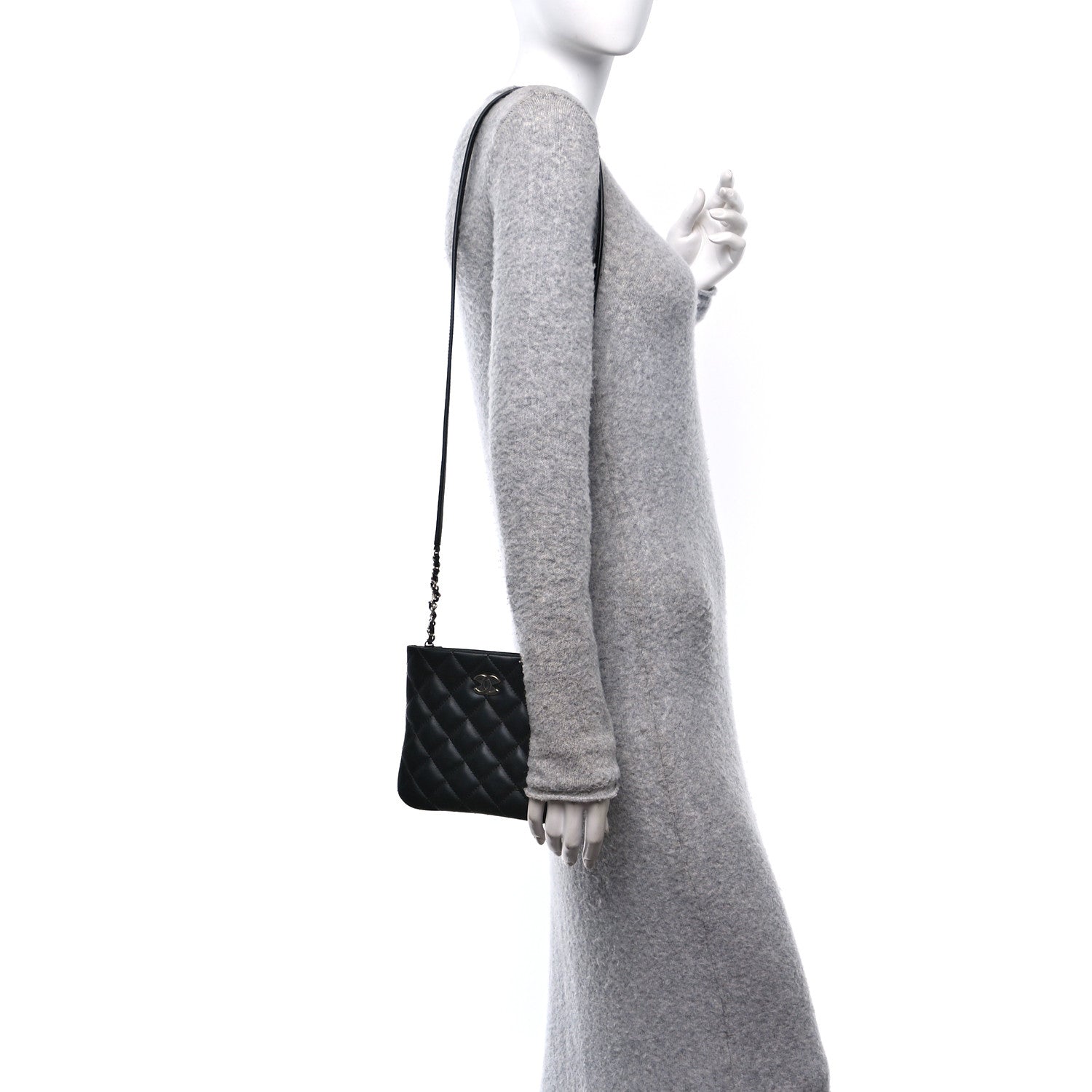 Chanel Lambskin Quilted Crossbody Bag Black 2 of 10