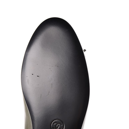 Chanel Patent Calfskin CC Cap Toe Ballerina Flats 36.5 Light Grey 9 of 11