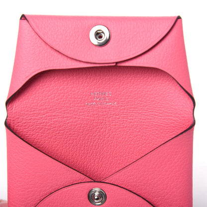 Hermes Evercolor Bastia Coin Purse Rose Azalee 6 of 10