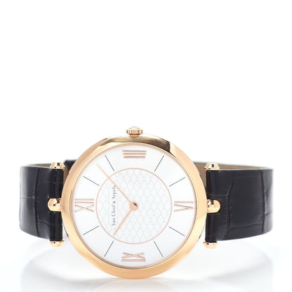 Van Cleef & Arpels 18K Rose Gold Alligator 38mm Pierre Arpels Manual Winding Watch 2 of 5