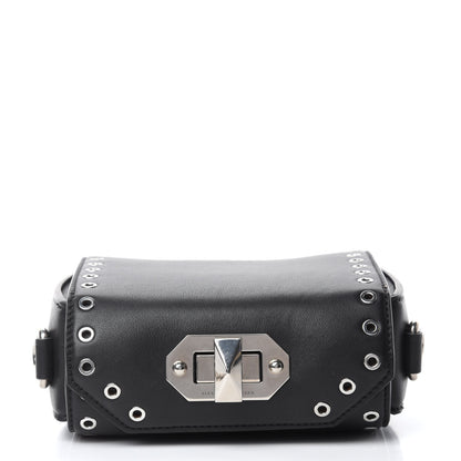 Alexander McQueen Fine Grain Goatskin Perforated Box Shoulder Bag 16 Black 8 of 11