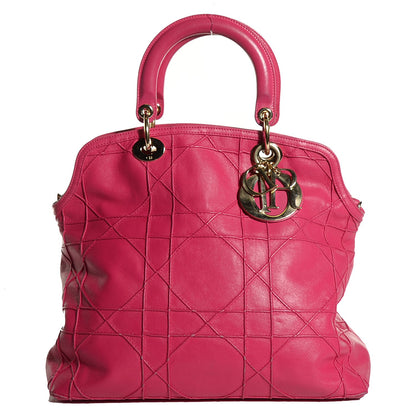 Christian Dior Lambskin Cannage Medium Granville Tote Fuchsia 11 of 20
