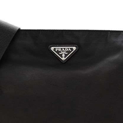 Prada Nylon Saffiano Flat Messenger Bag Black 7 of 9