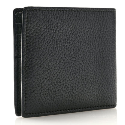 Gucci Grained Calfskin Angry Cat Bi-Fold Wallet Black 3 of 7