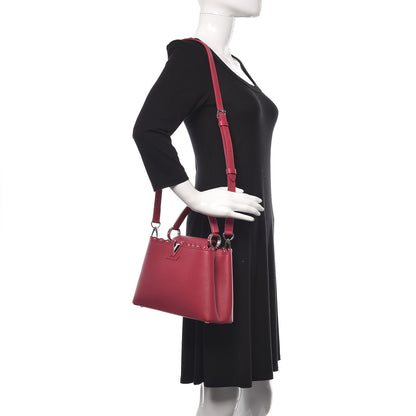 Louis Vuitton Taurillon Lace Croquets Capucines BB Groseille 2 of 9