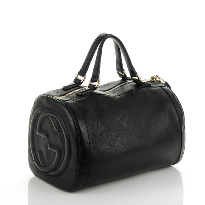 Gucci Pebbled Calfskin Medium Soho Boston Black 3 of 8
