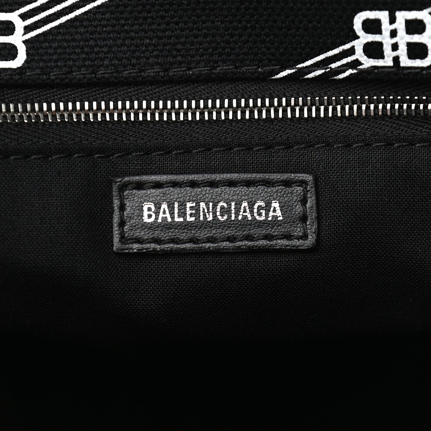 Balenciaga Canvas BB Monogram Sharp Tote Black 6 of 8