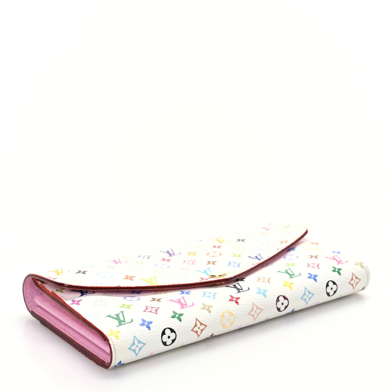 Louis Vuitton Monogram Multicolor Sarah Wallet NM White Litchi 4 of 8
