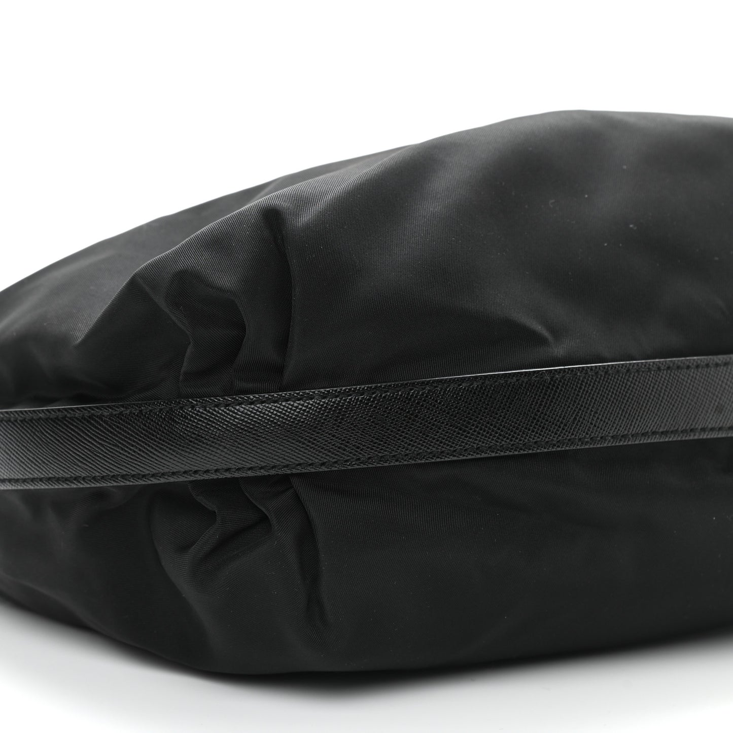 Tessuto Nylon Saffiano Sacca Shoulder Bag Black