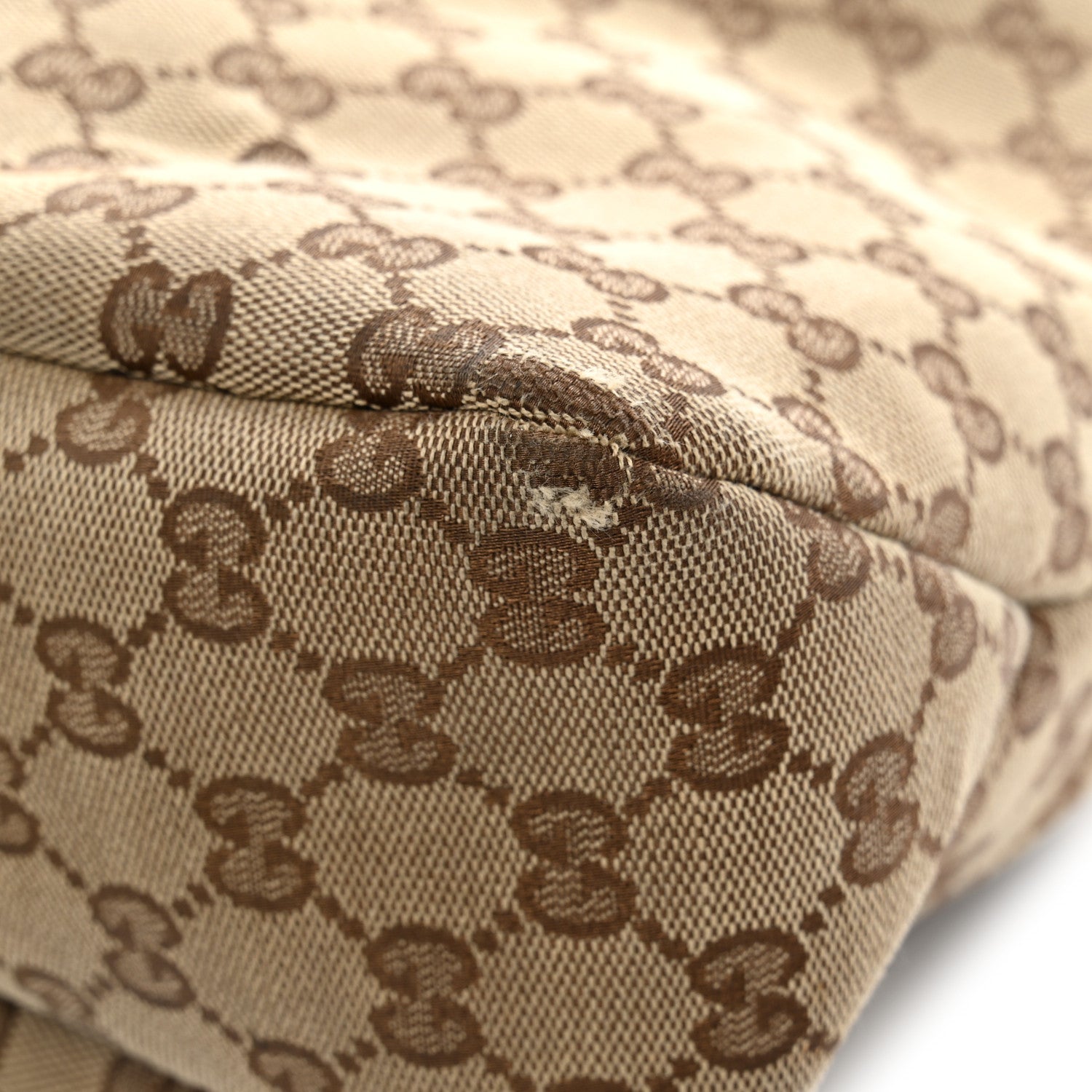 Gucci Monogram Medium Horsebit Chain Hobo Off White 11 of 14