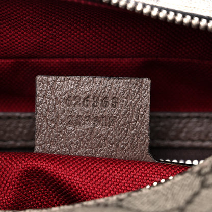 Gucci GG Supreme Monogram Textured Calfskin Square Messenger Bag Beige Ebony New Acero 7 of 10