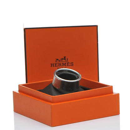 Hermes Sterling Silver GM Eclipse Ruban Ring 59 8.75 5 of 5