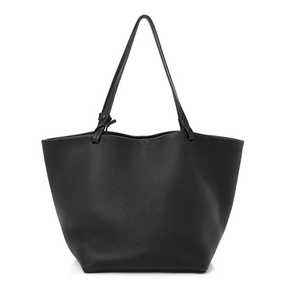 The Row Grained Calfskin Park Tote Three Black 1 of 12
