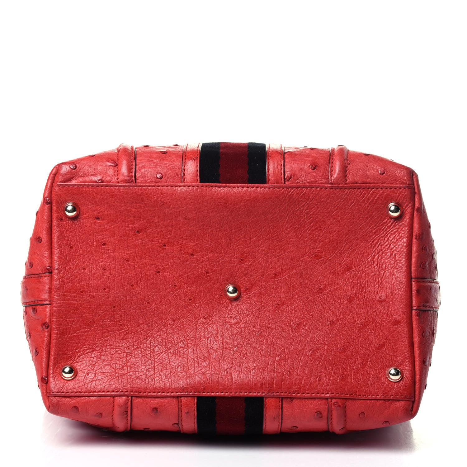 Gucci Ostrich Treasure Boston Red 10 of 12