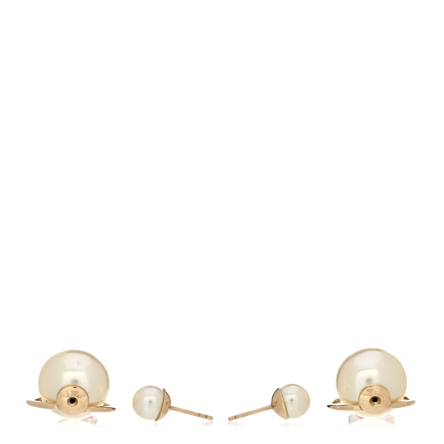 Christian Dior Pearl Crystal Mise En Dior Tribal Dangle Earrings Gold Red 3 of 5